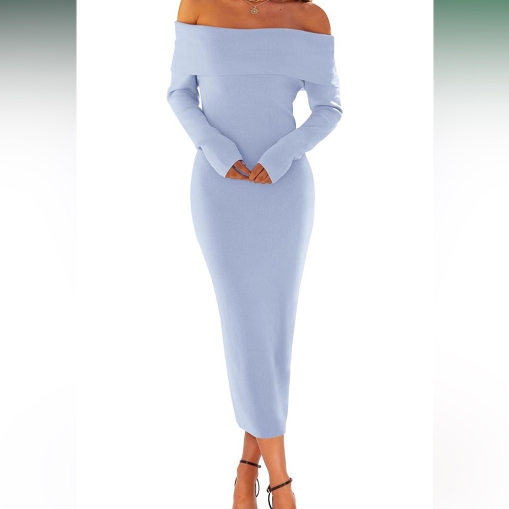 Off the Shoulder Sweater Dress